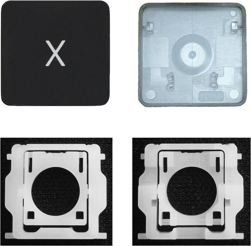 GRMTRV Replacement Individual Key Cap Hinge for MacBook Air 13'' 15'' M3 M4 A3113 A3114 A3240 A3241, 14'' 16'' Pro/Max M4 A3185 A3186 A3401 A3112 A3403 2024-2025 (X) - Image 1